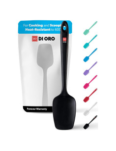 Espátula de Silicona DI ORO Sin Costuras - Profesional, 28.4 cm, Negro