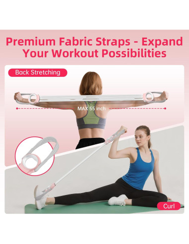 Bandas de Resistencia Ajustables VANIGO 20-60lb Rosa Poderoso