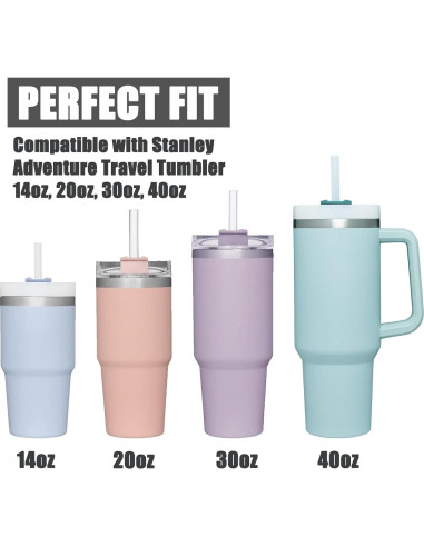 Greant 8 Pajitas de Silicona 30.48 cm para Taza Stanley