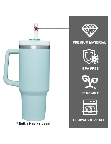 Greant 8 Pajitas de Silicona 30.48 cm para Taza Stanley