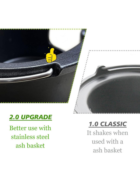 Cubo de Ceniza Hierro Fundido KAMaster para Big Green Egg Mediano