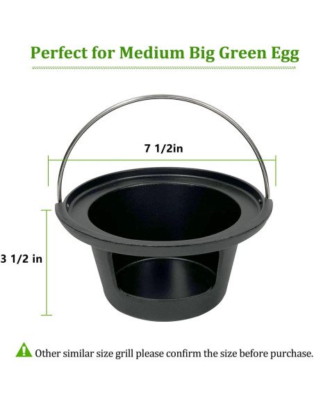 Cubo de Ceniza Hierro Fundido KAMaster para Big Green Egg Mediano