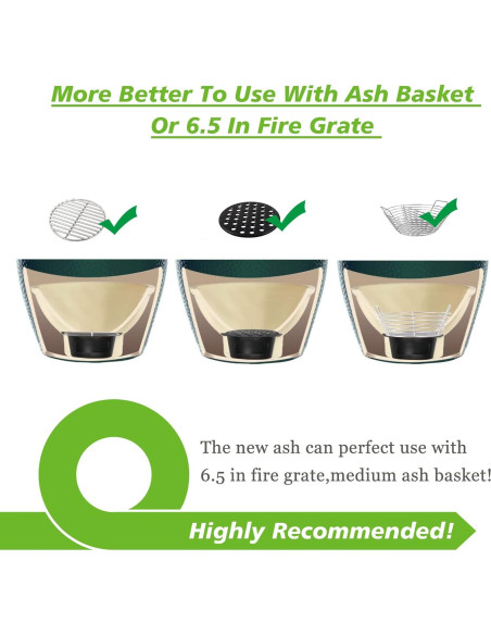 Cubo de Ceniza Hierro Fundido KAMaster para Big Green Egg Mediano