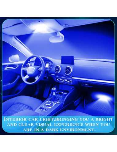 Kit de 70 Bombillas LED Frienda para Automóvil Luz Interior Azul