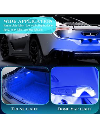 Kit de 70 Bombillas LED Frienda para Automóvil Luz Interior Azul