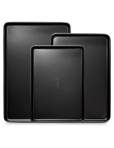 Juego de bandejas para hornear BINO 3 piezas acero al carbono