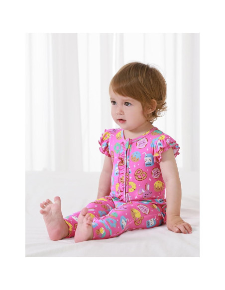 Mono Bebé Niña BambooBud Viscosa 3-24 Meses Cremallera