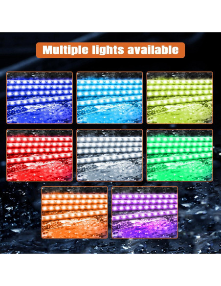 Luz Interior LED de Coche Wuyaoyao, Tira Multicolor con Control Remoto