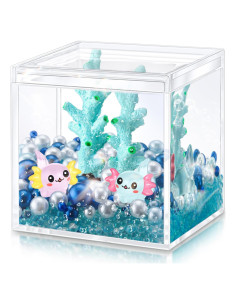 Kit de Manualidades DIY Axolotl HyDren - Acuario Miniatura 6cm