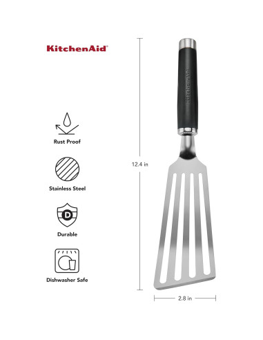 Espátula Flexible KitchenAid KO024OHOBA Acero Inoxidable Negra