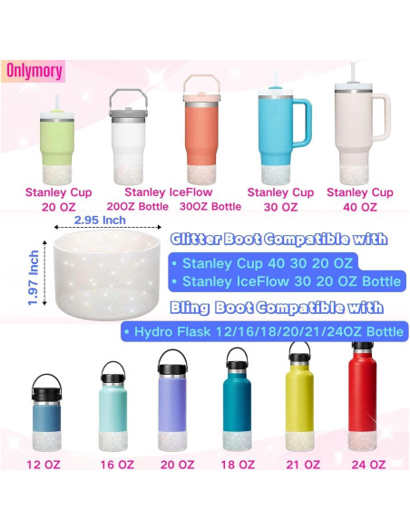 Bota de Silicona Onlymory para Taza Stanley 20 30 40 oz