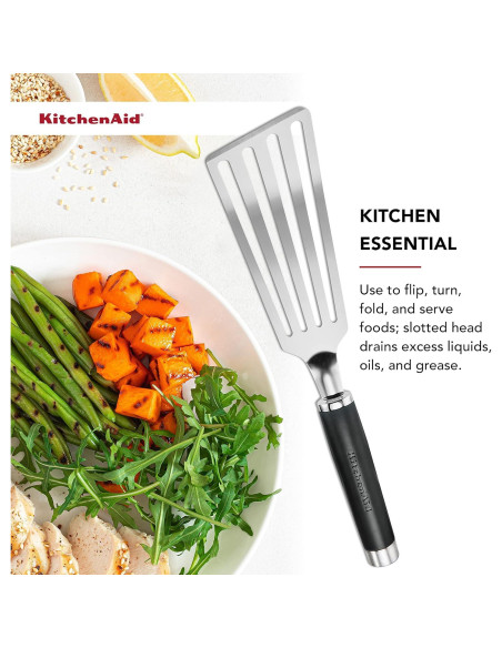 Espátula Flexible KitchenAid KO024OHOBA Acero Inoxidable Negra Espátula Flexible KitchenAid KO024OHOBA Acero Inoxidable Negra