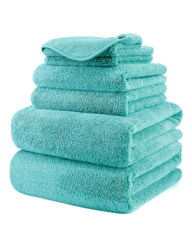 Toalla de baño microfibra POLYTE 60x30in 6 piezas Aqua