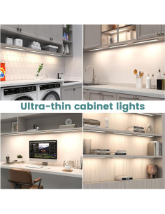 Kit de Iluminación LED Bajo Gabinete MYPLUS 3 Pcs 30.48 cm 6.2W 2