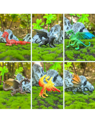 Figuras de Dragón Mini EOIVSH - 12 Piezas Juguetes para Niños