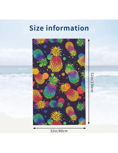 Toalla de Playa VOOHDDY Microfibra Secado Rápido 132x81cm