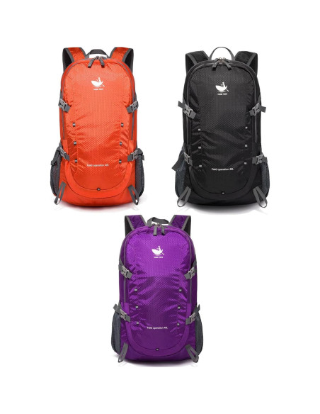 Mochila Plegable 40L Vimapo de Nylon Ripstop Negra