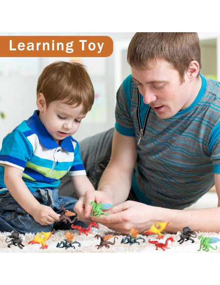 Figuras de Dragón Mini EOIVSH - 12 Piezas Juguetes para Niños Figuras de Dragón Mini EOIVSH - 12 Piezas Juguetes para Niños