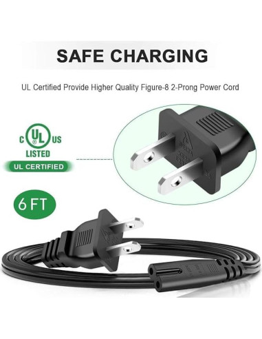 Cable de Alimentación AC 1.83m Goffeu para Sony y Vizio