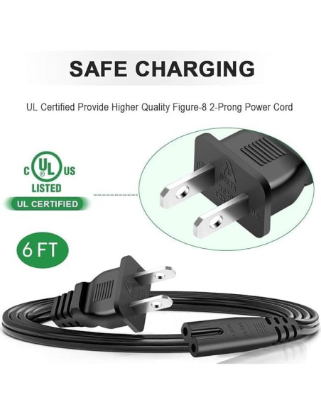 Cable de Alimentación AC 1.83m Goffeu para Sony y Vizio