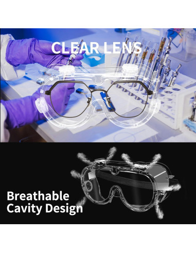 Gafas de Seguridad GOL-SIV ANSI Z87.1 Antivaho y Resistente
