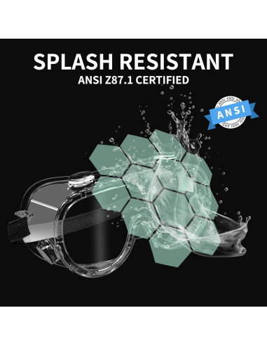 Gafas de Seguridad GOL-SIV ANSI Z87.1 Antivaho y Resistente