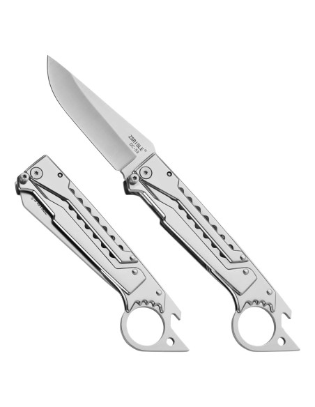 Cuchillo Plegable Zsrisle de Acero Inoxidable 24.6 cm Plata