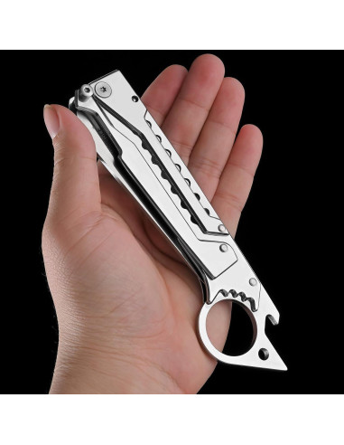 Cuchillo Plegable Zsrisle de Acero Inoxidable 24.6 cm Plata