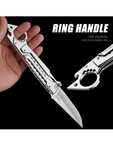 Cuchillo Plegable Zsrisle de Acero Inoxidable 24.6 cm Plata