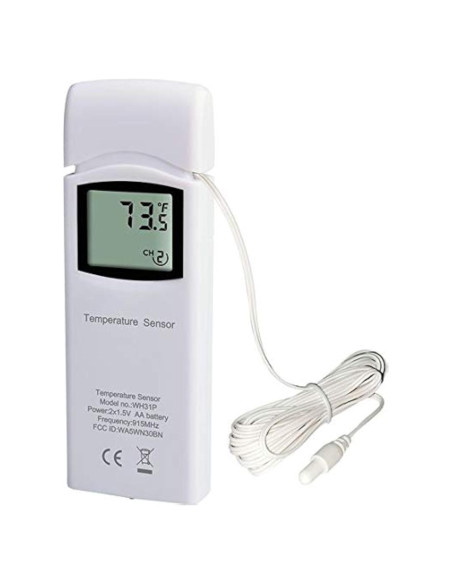 Termómetro de Sonda Ambient Weather WH31P IPX4 10 pies