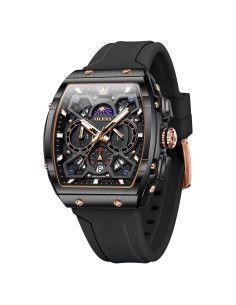 Reloj OLEVS Hombre Cronógrafo Multifuncional 44mm Negro