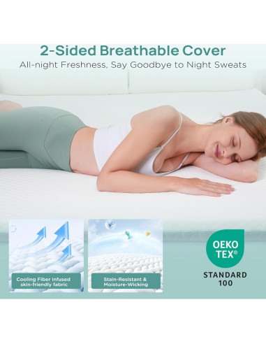 Colchón Twin Releep RL-20201-T Espuma Memoria 7.62 cm