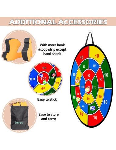 Juego de Lanzamiento de Hachas de Espuma JstFrU 66 cm Doble Cara