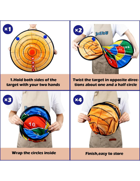 Juego de Lanzamiento de Hachas de Espuma JstFrU 66 cm Doble Cara