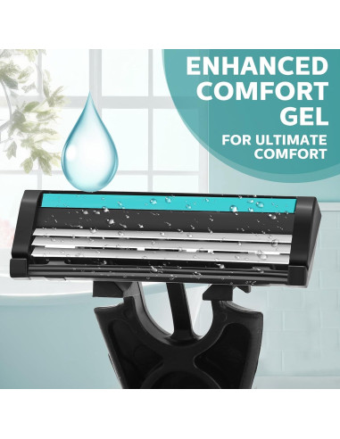 50 Maquinillas de Afeitar Desechables Leriton 3 Cuchillas Piel Sensible