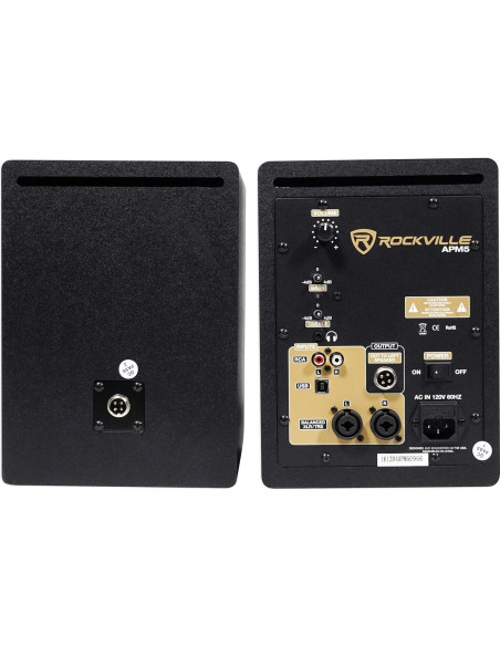 Monitores de Estudio Rockville APM5B 5.25" 250W USB Negro