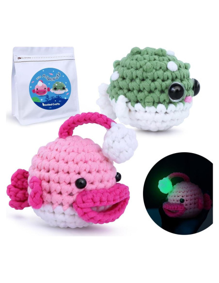 Kit de Crochet Brillante NestledCrafts Hootwin para Principiantes