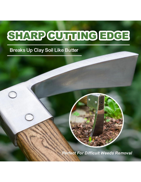 Azada de Acero Inoxidable Haliaeetus con Mango de Madera