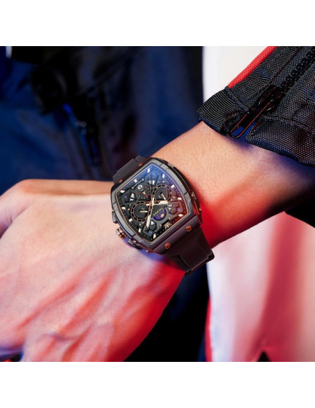 Reloj de Hombre OLEVS Cronógrafo Multifuncional 44mm Negro Reloj de Hombre OLEVS Cronógrafo Multifuncional 44mm Negro