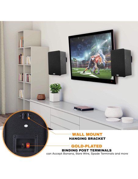 Altavoces de estantería Pyle PSMSP6 6.5" para cine en casa