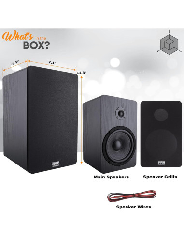 Altavoces de estantería Pyle PSMSP6 6.5" para cine en casa