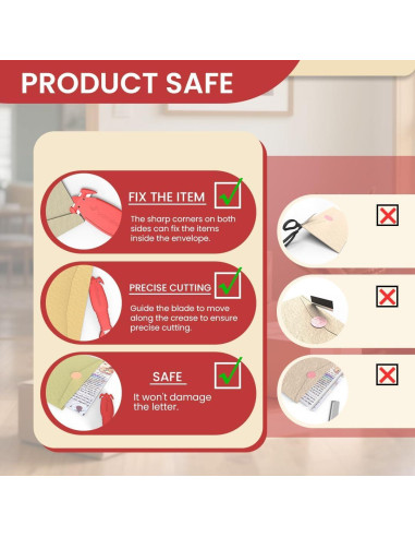 Cortador de Cajas Scimaker 12 Pcs Hoja Acero Inoxidable 13.5 cm