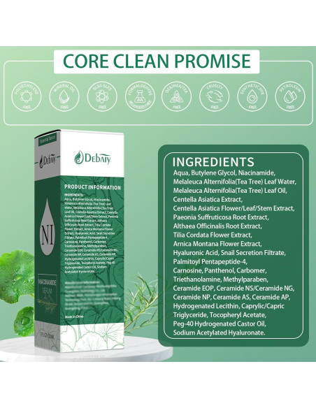Suero de Niacinamida 5% DEBAIY - 3x30ml Extractos Árbol de Té