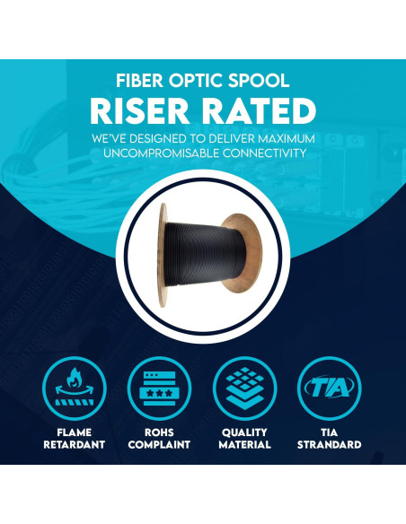 Cable de fibra óptica 2 hebras OS2 9/125 G652.D 304.8m