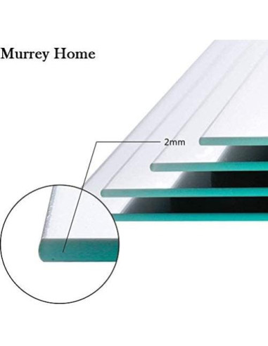 Espejo de Pared Cuadrado Murrey Home 12" - Juego de 4