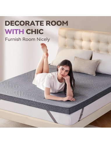 Almohadilla de Espuma Viscoelástica BDEUS 3" Individual Gris