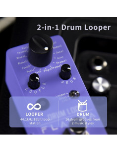 Pedal Looper Flamma FC01 2 en 1 con 20 Minutos de Bucle 2