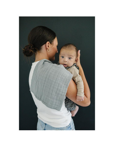 Pañales de Muselina Mebie Baby 3-Pack Azul Polvoriento