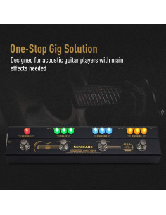 Pedal Efecto Guitarra Acústica SONICAKE QCE-50 Preamp Chorus Delay Reverb 2