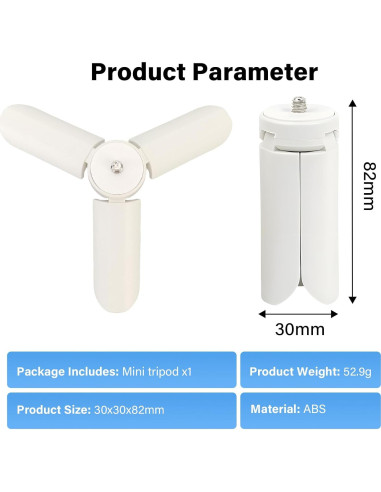 Trípode Mini TYUANDOUER Plegable para DJI Osmo Pocket 3 - Blanco